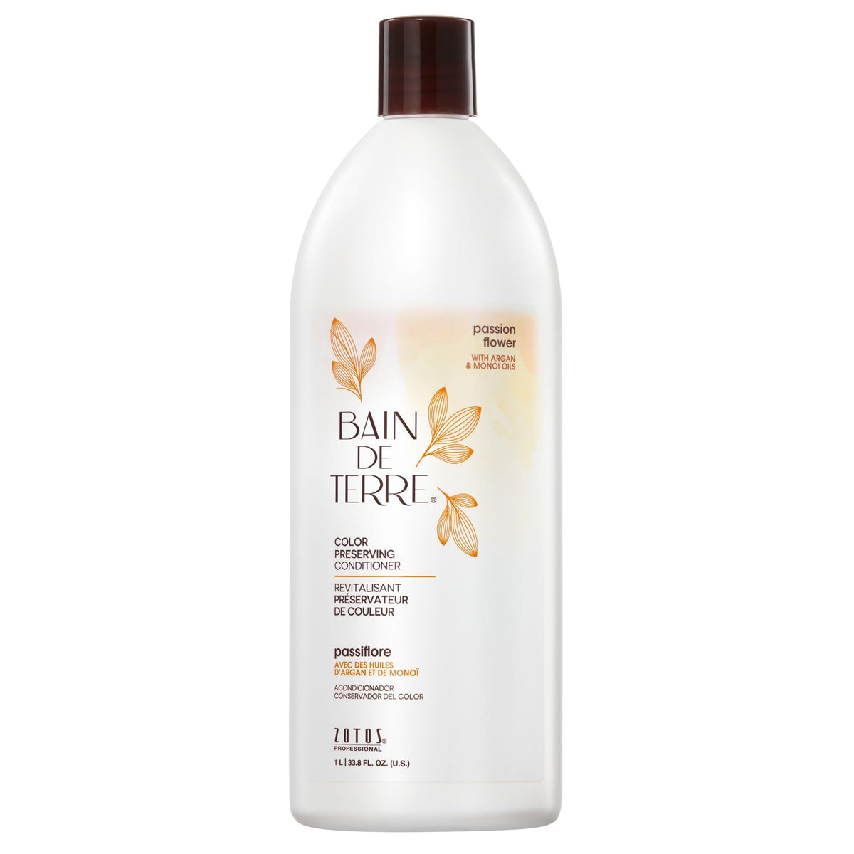 Bain de Terre Passion Flower Color Preserving Conditioner, Luxurious Hydration for Vibrant Color & Protection from Fading, with Argan & Monoi Oils Beauty & Personal Care Bain de Terre