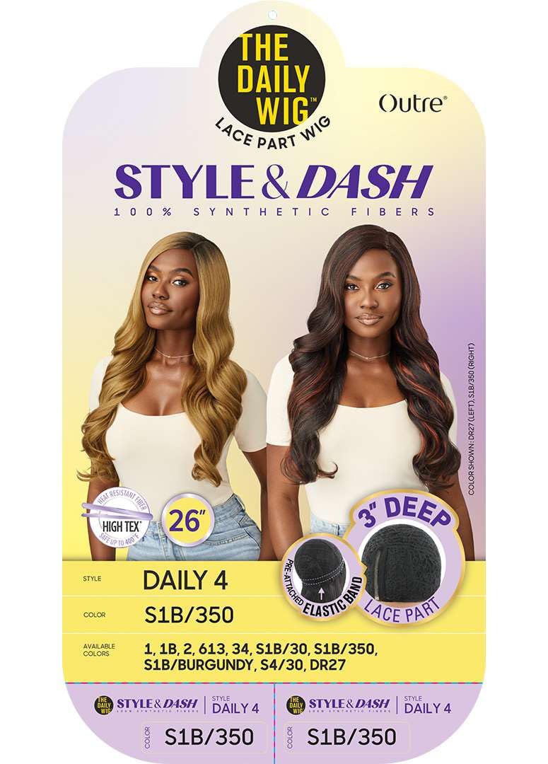Outre The Daily Wig - Style & Dash - Daily 4 (BROWN GRAY 34)