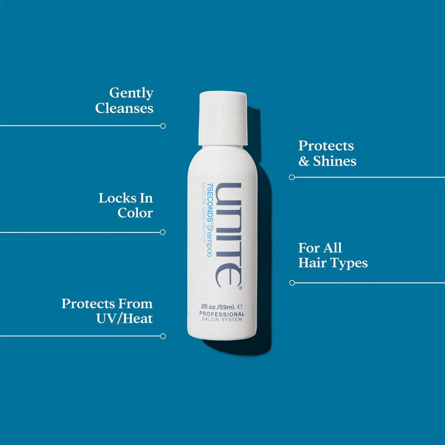UNITE Hair - 7SECONDS Hydrating Shampoo, Conditioner & Shine Hair U Oil Set - Anti-Frizz, Repairs Dry Damaged Hair - Soft, Smooth & High Shine, Color Beauty & Personal Care UNITE