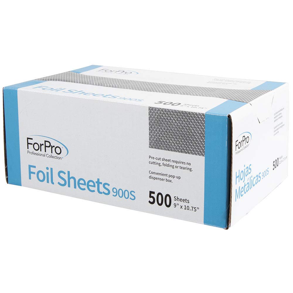 ForPro Professional Collection Embossed Foil Sheets 900S, Aluminum Foil, PopUp Dispenser for Hair Color Application and Highlighting, Food Safe, 9” W Beauty & Personal Care ForPro Professional Collection