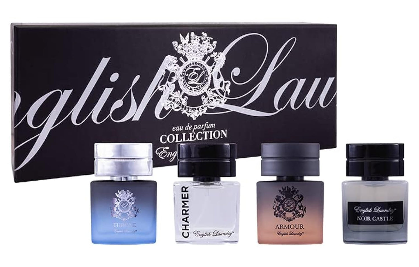 English Laundry Men's 20ml Coffret Collection, Throne, Armour, Noir Castle, Charmed EDP Beauty & Personal Care English Laundry