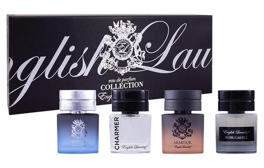 English Laundry Men's 20ml Coffret Collection, Throne, Armour, Noir Castle, Charmed EDP Beauty & Personal Care English Laundry