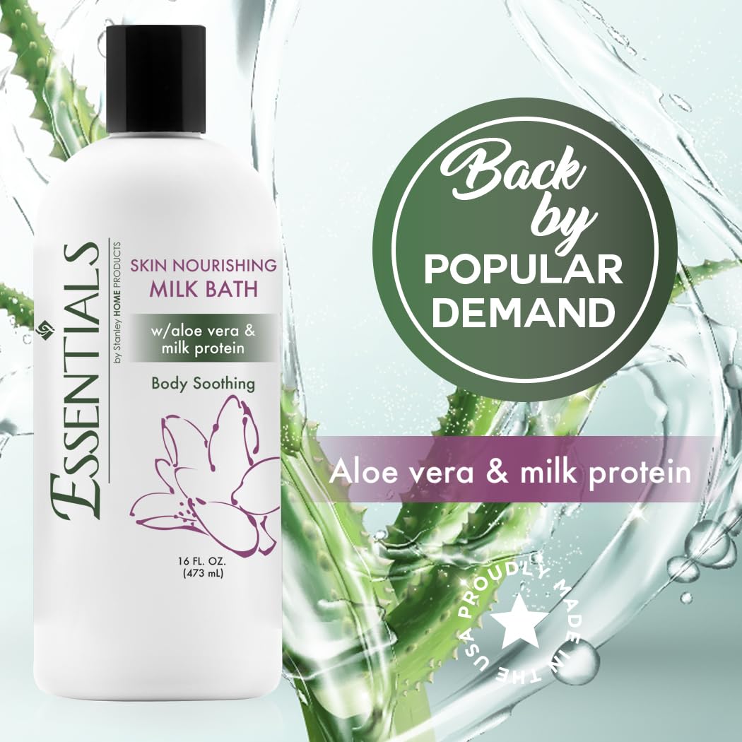 Stanley Home Products A6808 Essentials Nourishing Milk Bath for Spa & Home - Skin Moisturizer & Softener - Light, Fresh Fragrance - 16 Fl. Oz (Pack Beauty and Personal Care STANLEY HOME PRODUCTS