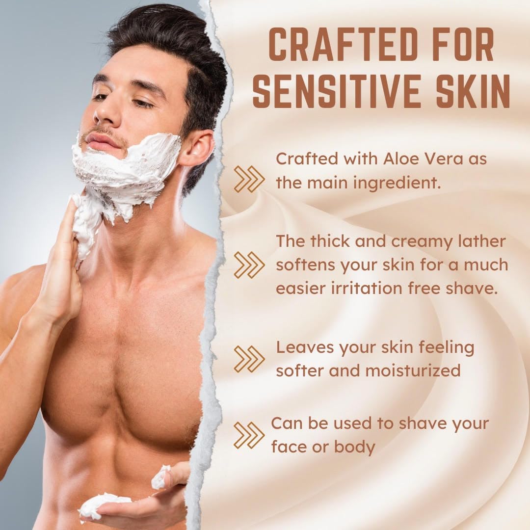 G.B.S Sandalwood Shaving Cream for Sensitive Skin, Hydrates, Nourishes for Close Smooth Shave, Protects Skin from Cuts, Bumps, Redness and Irritation… Beauty & Personal Care G.B.S