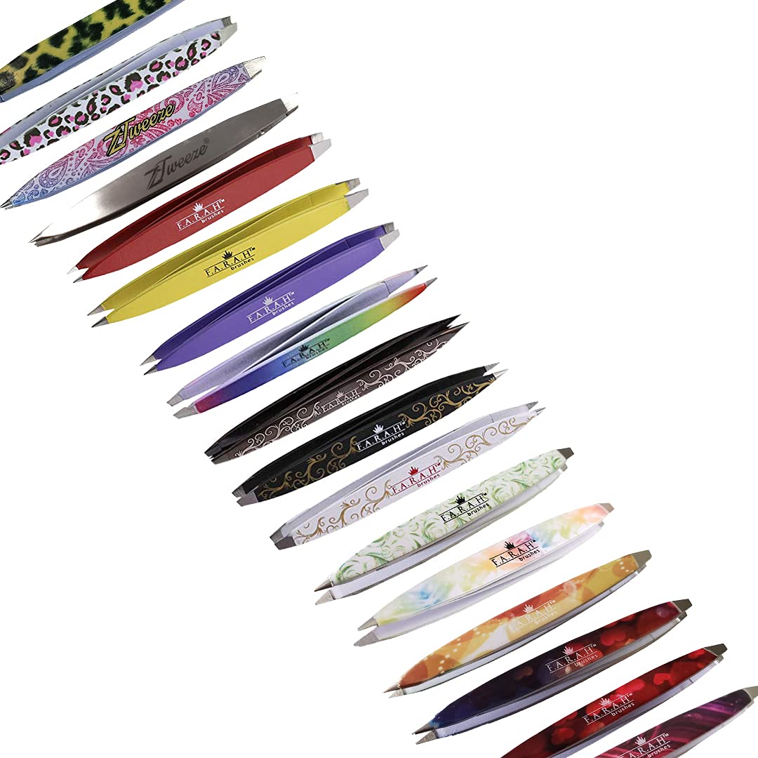 F.A.R.A.H Z-Tweeze Professional Stainless Steel Dual Ended Precision Tweezers - Heart Collection (Red Heart to Heart) Beauty and Personal Care F.A.R.A.H