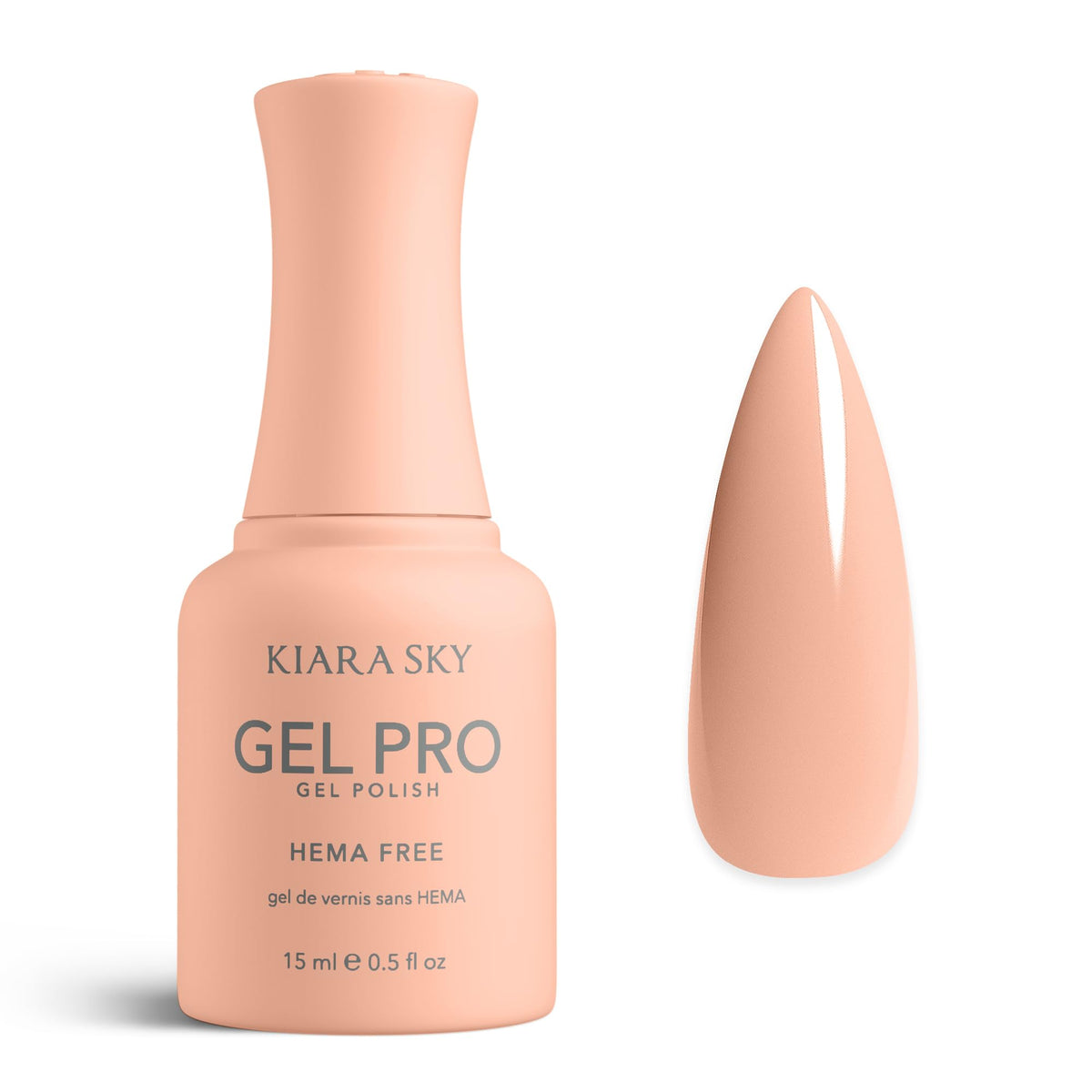 KIARA SKY Gel Pro HEMA-Free Gel Nail Polish | Full Coverage, 28+ Day Wear, Self-Leveling, UV/LED Soak-Off, 0.5 fl oz | Satin Finish #023