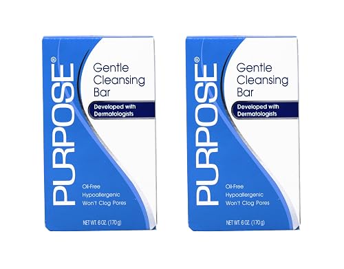 PURPOSE Gentle Cleansing Bar, Gentle As Water, All Skin Types, For Sensitive & Dry Skin, Oil-free, Hypoallergenic, Sulfate-Free, 6 oz Bar (Pack of 2) Beauty & Personal Care Purpose