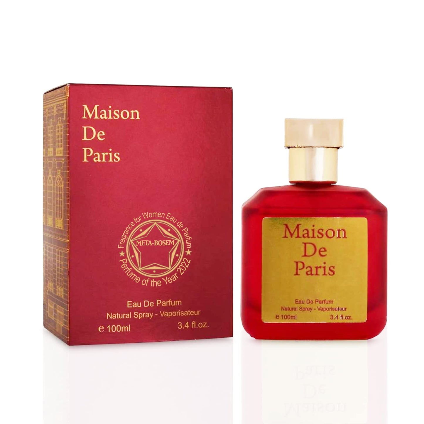 META-BOSEM Mason de Paris, Women Perfume Eau de Parfum Natural Spray - Freshl Notes - Great Holiday Gift - a Classic Bottle, 3.4 Fluid Ounce/100Ml Beauty & Personal Care META-BOSEM