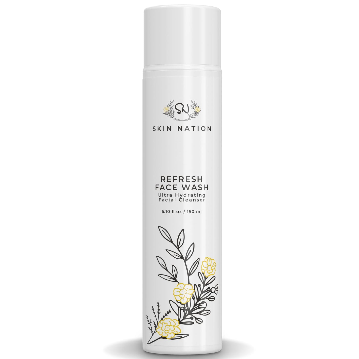 Skin Nation Hydrating Gentle Face Wash with Organic Aloe and Chamomile for Dry, Oily and Sensitive Skin, Paraben Free and Sulfate Free, 5.1 Fl Oz Beauty & Personal Care Skin Nation