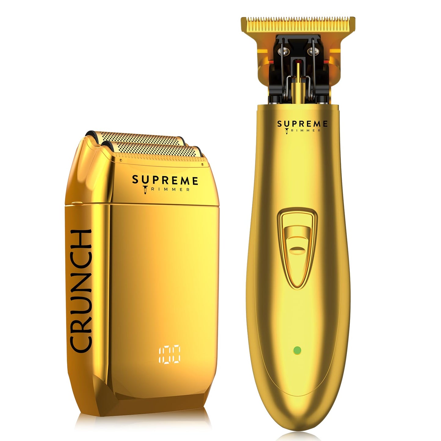 Supreme Trimmer 2-in-1 T-Shaper Trimmer & Crunch Foil Shaver - STF602 Electric Razor & ST5200 Beard Trimmer Barber Haircut Kit - Gold Beauty and Personal Care Supreme Trimmer