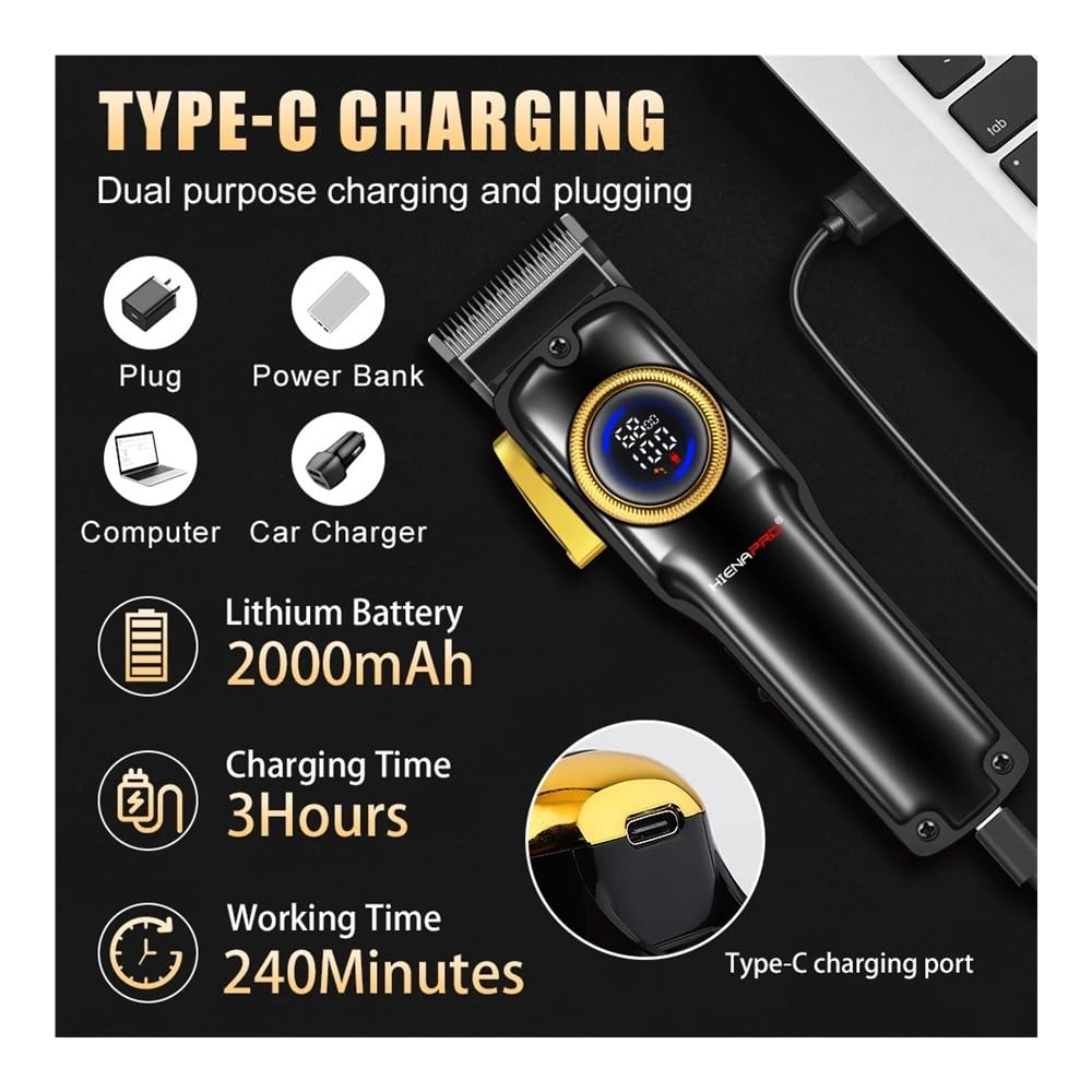 EWKYLSEM Razors Professional Hair Cutting Machine 3-Piece Set,USB Charging Trimmer,Cordless use Trimmer,high Power Powerful Trimming Tool Set Beauty and Personal Care EWKYLSEM