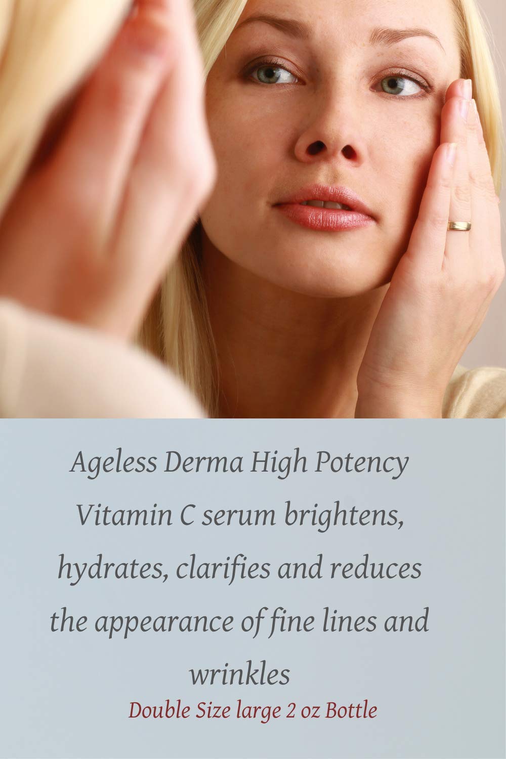 Ageless Derma High Potency Vitamin C Serum with Hyaluronic Acid by Dr. Mostamand. 2 FL oz (60 ml) Beauty & Personal Care Ageless Derma
