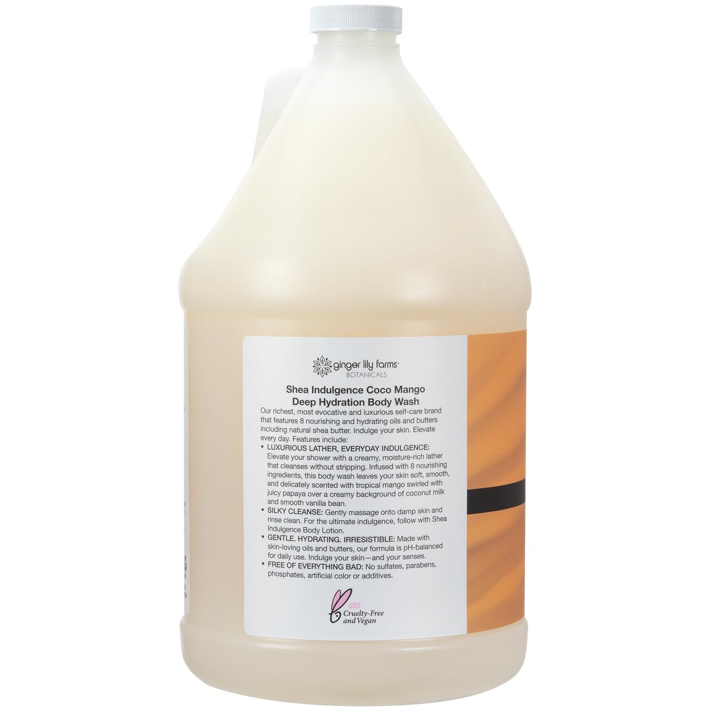 Ginger Lily Farms Botanicals Shea Indulgence Deep Hydration Body Wash, Coco Mango, 100% Vegan & Cruelty-Free, Coconut Mango Scent, 1 Gallon (128 fl Beauty & Personal Care Ginger Lily Farms