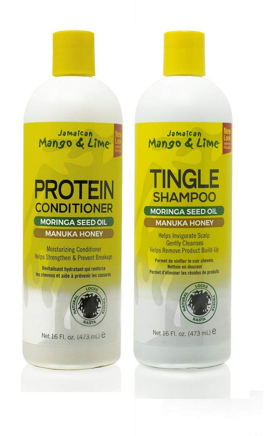 Jamaican Mango & Lime Love Your Locs Tingle Shampoo & Protein Conditioner - Strengthening Hair Care for Locs, Braids & Natural Hair Growth (Shampoo Beauty & Personal Care Jamaican Mango & Lime