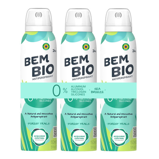 Bem Bio Forest Trails Biotranspirant Deodorant Natural, Aluminum-Free, Vegan, 24-Hour Protection, 150ml (5.07 fl oz) Beauty and Personal Care BEM BIO