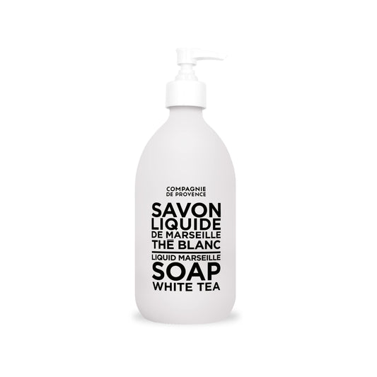 Compagnie de Provence Savon de Marseille Extra Pure Liquid Soap - White Tea - 16.7 Fl Oz Glass Pump Bottle Beauty & Personal Care La Compagnie de Provence