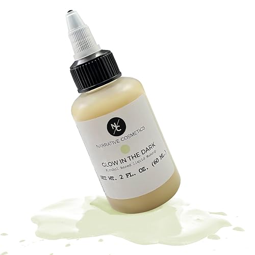 Narrative Cosmetics UV Fluorescent Alcohol Airbrush Paints - 2 fl oz, Glow Effect, Waterproof, Sweatproof, Highly Pigmented Liquid Makeup Beauty & Personal Care Narrative Cosmetics