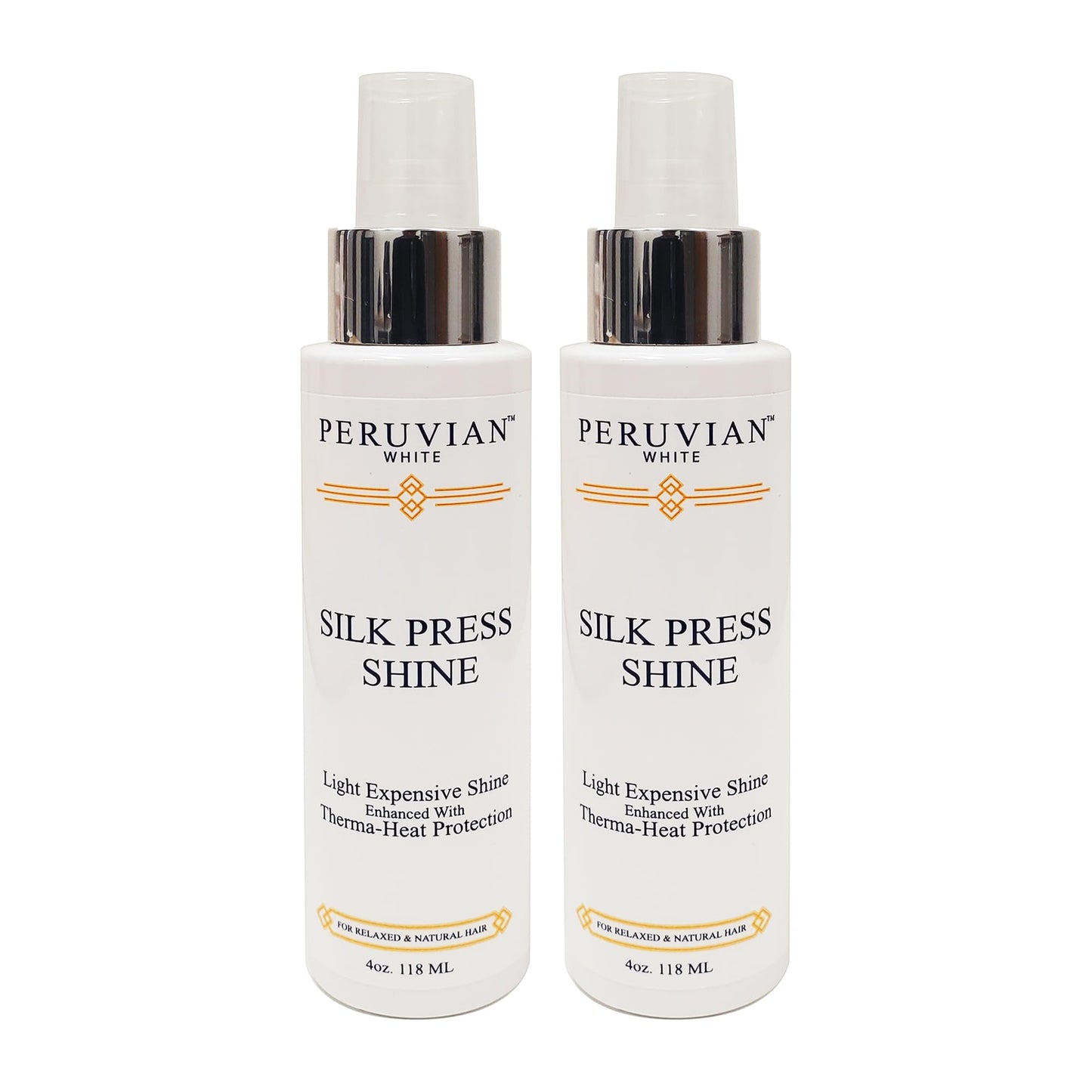 Peruvian white Silk Press Shine Enhanced with Therma-Heat Protection, 4 oz. (Pack of 2) Beauty & Personal Care Peruvian white