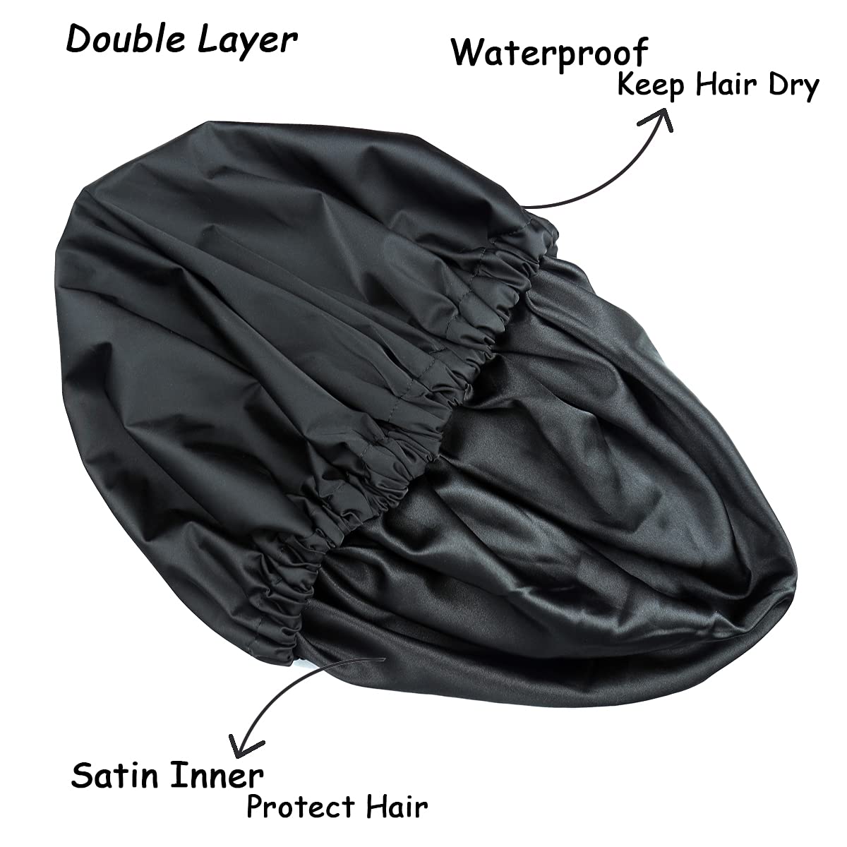 Jumbo Shower Cap for Men and Women with Box Braid, Locs, Long Curly Hair to Prevent Frizz Beauty and Personal Care Heerf