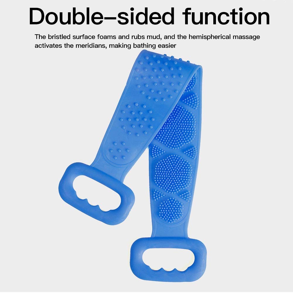 zxb-shop Exfoliating Towel for Body Silicone Gel Scrub Bath Brush Strips Massage Back Rubbing Bath Tape Artefact Rub the Ash Shower Towel Bath Tools Beauty and Personal Care zxb-shop