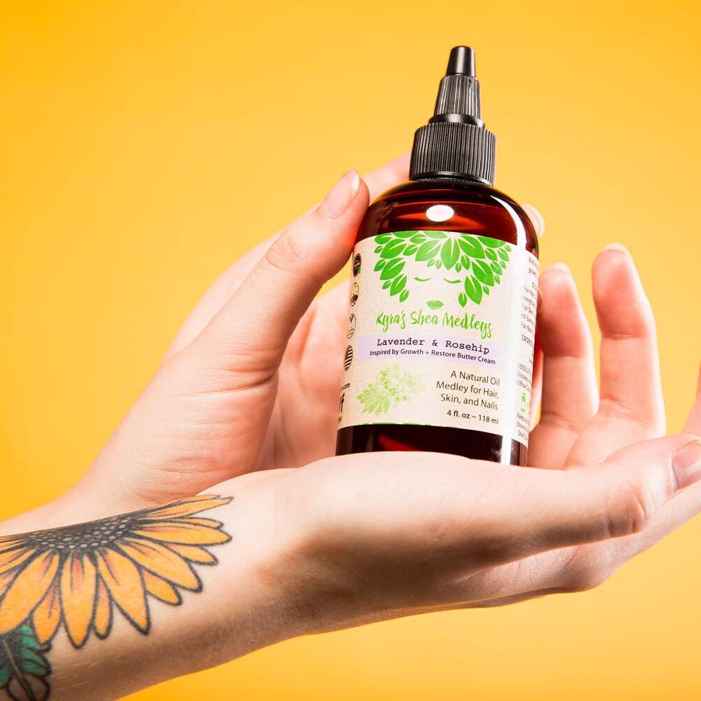 Multiuse Lavender + Rosehip Oil Medley for Face, Body, and Hair - Natural Rosehip Oil, Lavender Essential Oil, and Vitamin E - Seals in Moisture Beauty & Personal Care Kyra's Shea Medleys