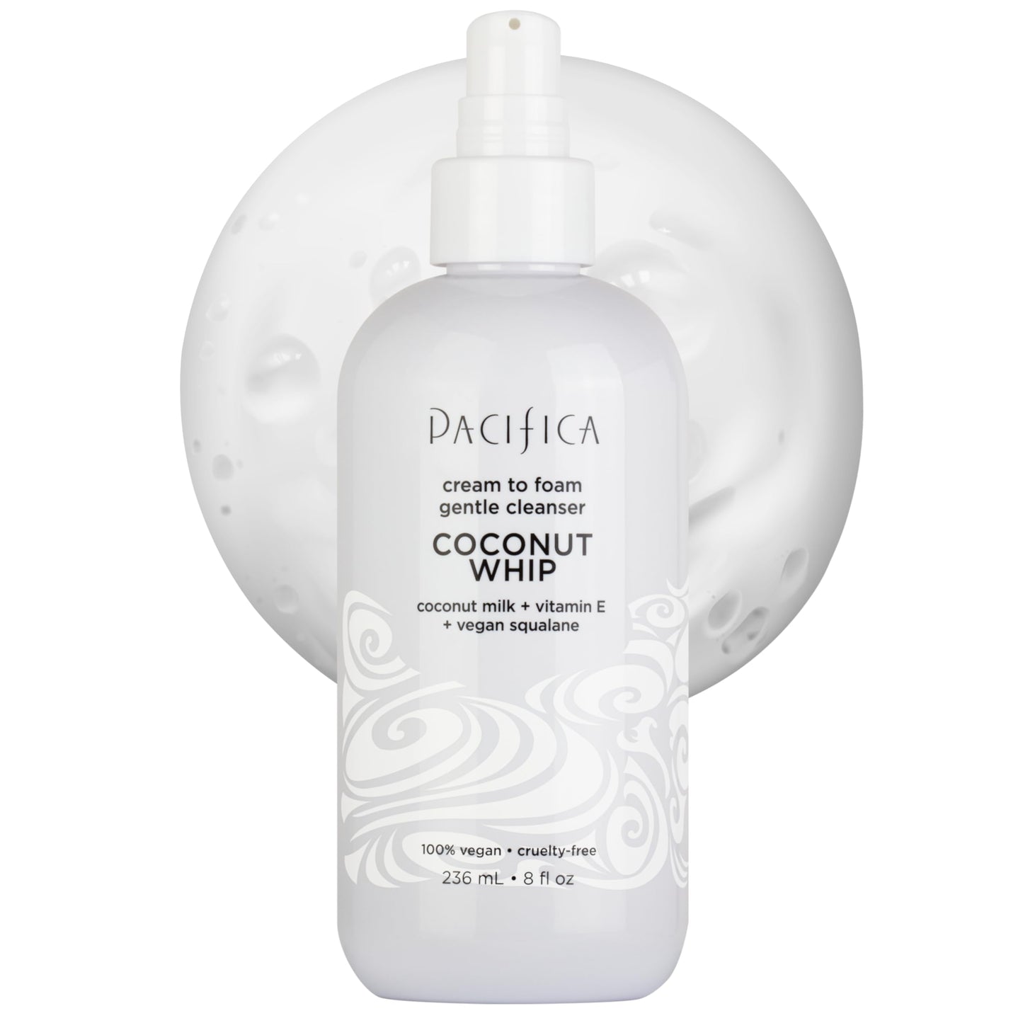 Pacifica Coconut Whip Cream to Foam Face Wash - Gentle Hydrating Facial Cleanser for Dry & Sensitive Skin, Moisturizing Daily Face Wash Beauty & Personal Care Pacifica