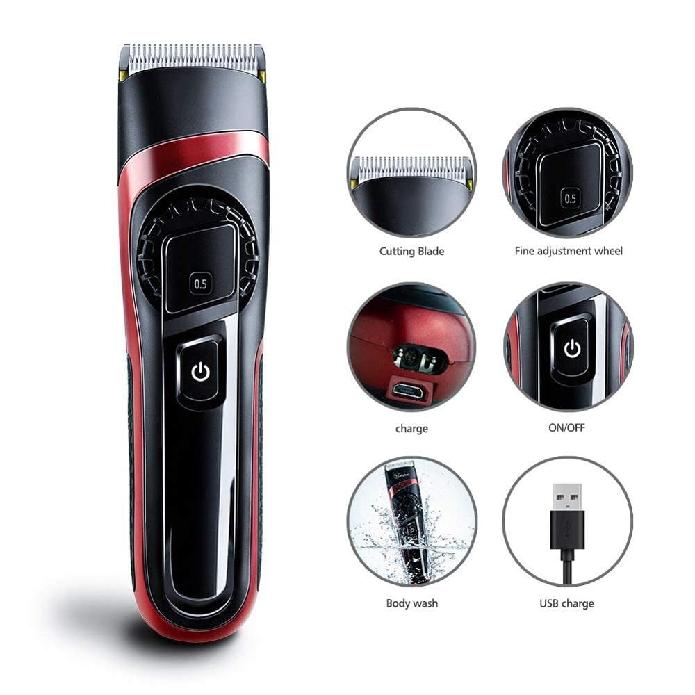 GLESVOWIO Hair Clippers Cordless Professional Hair Clipper for Men Waterproof Electric Hair Trimmer Beard trimer Electric Hair Cutting Machine kit Beauty and Personal Care GLESVOWIO