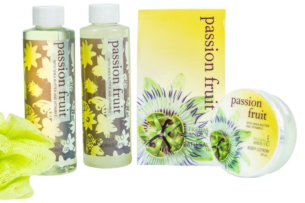Home Spa Bath Basket Passion Fruit Fragrance Bath & Body Set For Women Contains Shower Gel, Bubble Bath, Body Lotion, Bath Salt in Green Tub Gift Beauty & Personal Care Freida and Joe