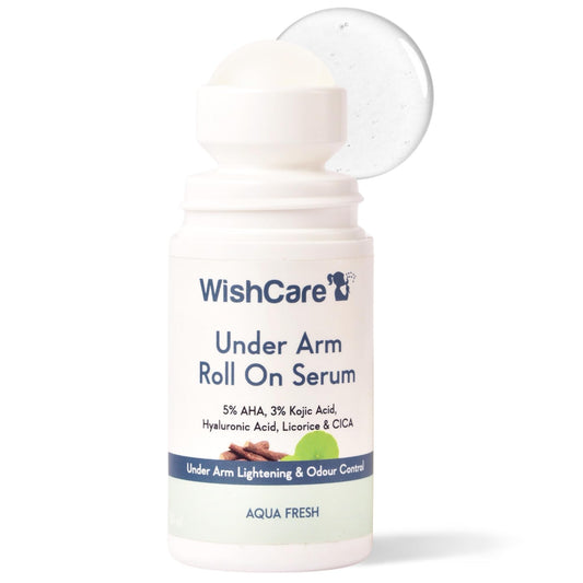 WishCare Underarm Roll On Serum- Roll On Deo for Women & Men- 0% Alcohol & Long Lasting Aqua Fragrance - 50ml Beauty and Personal Care WishCare