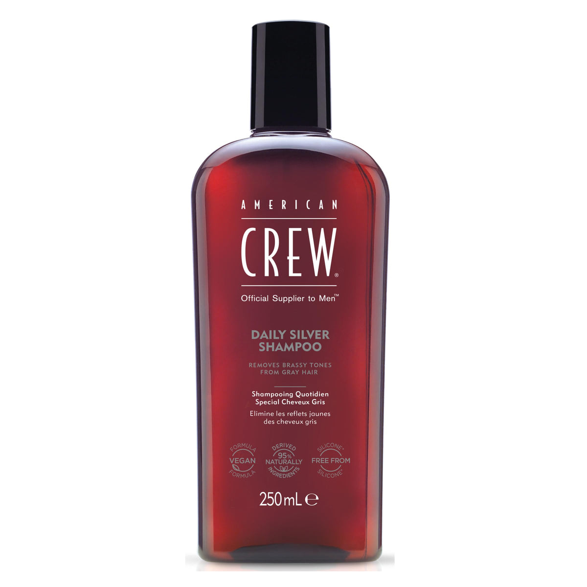American Crew Men's Shampoo, Daily Silver, Removes Brassy Tones, Naturally Derived, Vegan Formula, 8.4 Fl Oz Beauty & Personal Care AMERICAN CREW