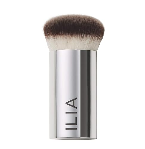 ILIA - Perfecting Buff Brush | Versatile Brush For Cream or Liquid Products Made with Aluminum + Soft, Vegan Bristles | Smooth Finish | Expertly Beauty & Personal Care ILIA