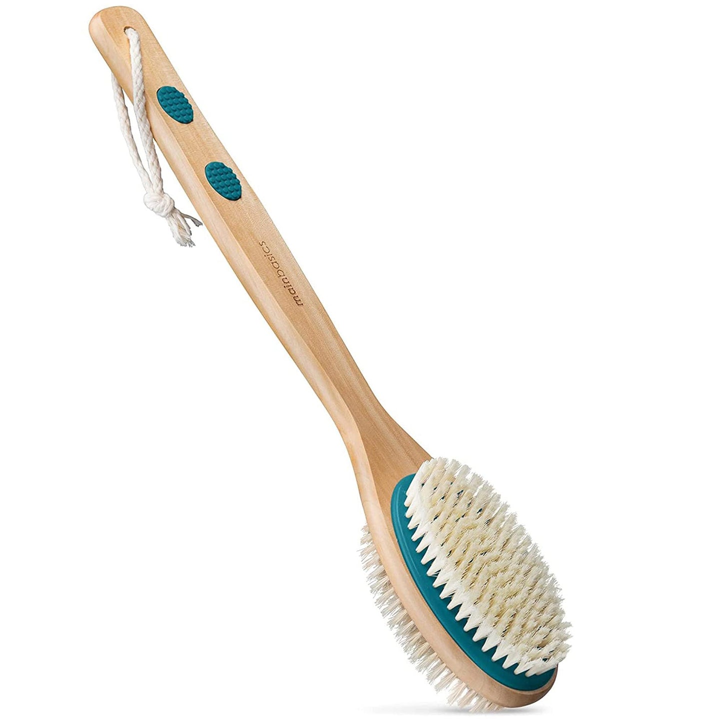 MainBasics Back Scrubber Shower Brush Long Handle Dual Sided Body Brush with Exfoliating Soft Bristles for Back Scrubbing Deep Cleaning and Body Wash Beauty & Personal Care MainBasics