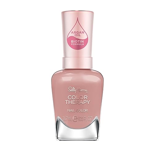 Sally Hansen Color Therapy Nail Polish | Biotin, Argan Oil, Long Lasting, Healthy Nails, Nail Strengthener, Opaque | 199 Eiffel in Love | Mauve Pink Beauty & Personal Care Sally Hansen