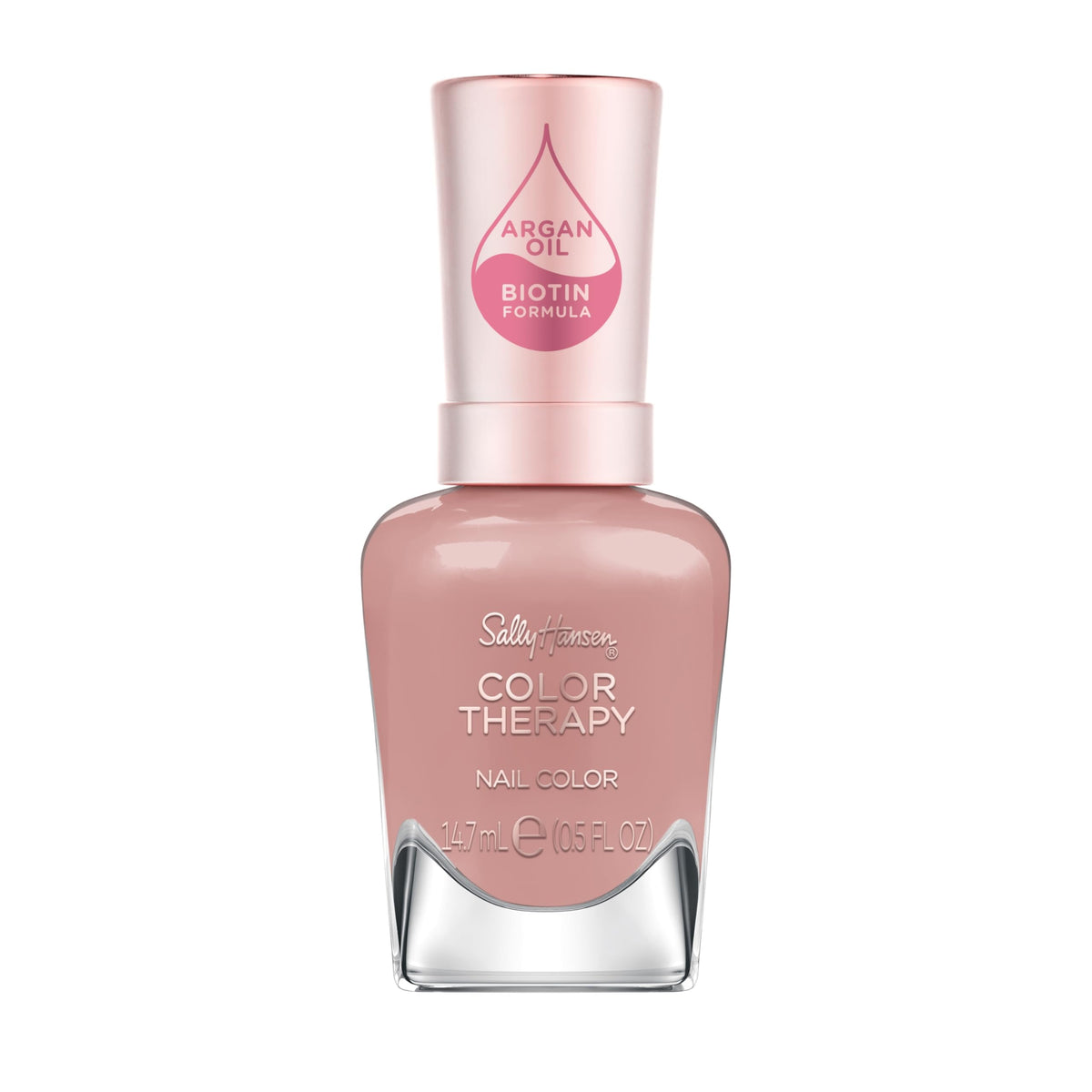 Sally Hansen Color Therapy Nail Polish | Biotin, Argan Oil, Long Lasting, Healthy Nails, Nail Strengthener, Opaque | 199 Eiffel in Love | Mauve Pink Beauty & Personal Care Sally Hansen