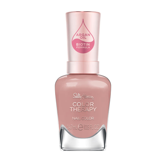 Sally Hansen Color Therapy Nail Polish | Biotin, Argan Oil, Long Lasting, Healthy Nails, Nail Strengthener, Opaque | 199 Eiffel in Love | Mauve Pink Beauty & Personal Care Sally Hansen