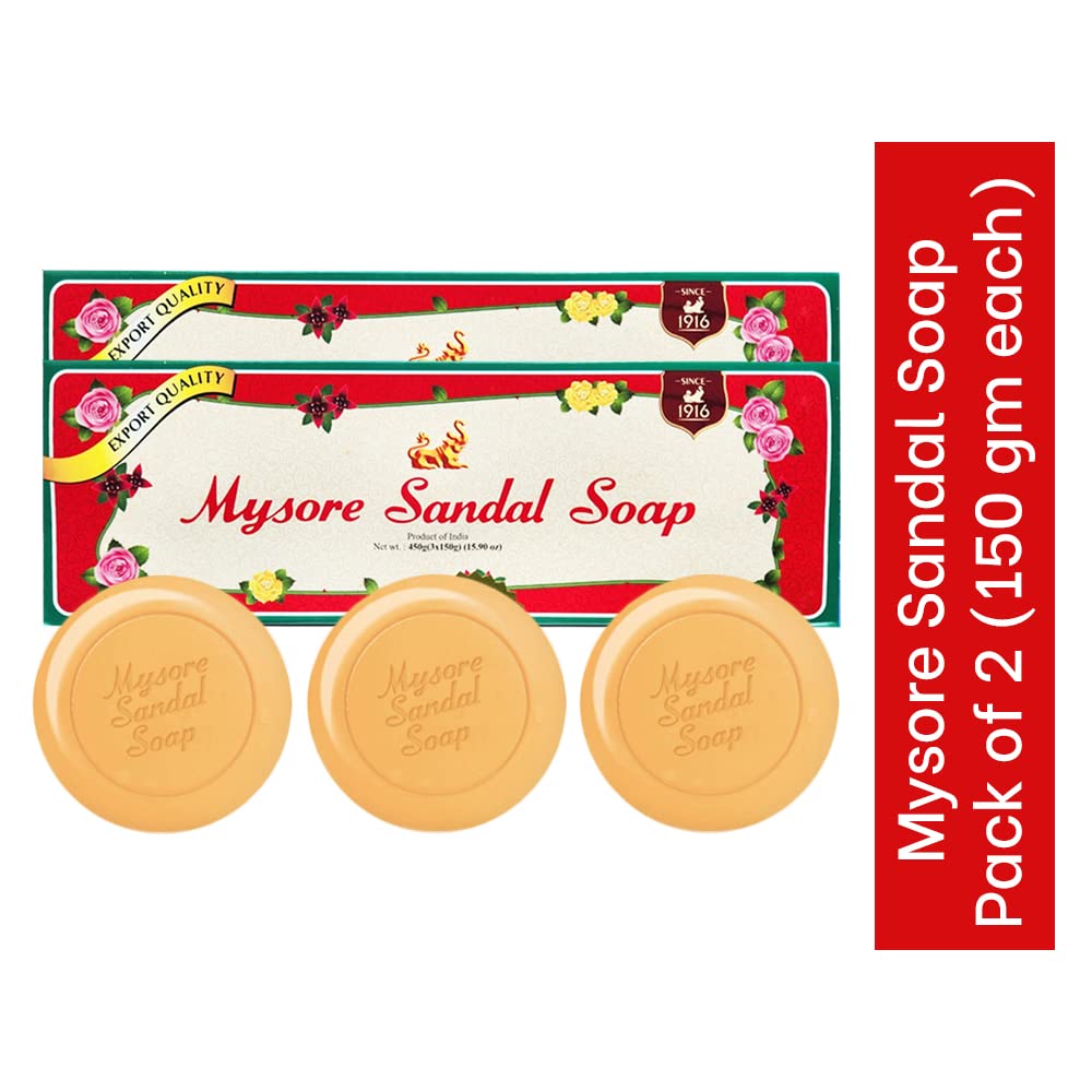 Mysore Sandalwood Soap 150gm - 6 ps (Pack of 2) Beauty & Personal Care Mysore Sandal