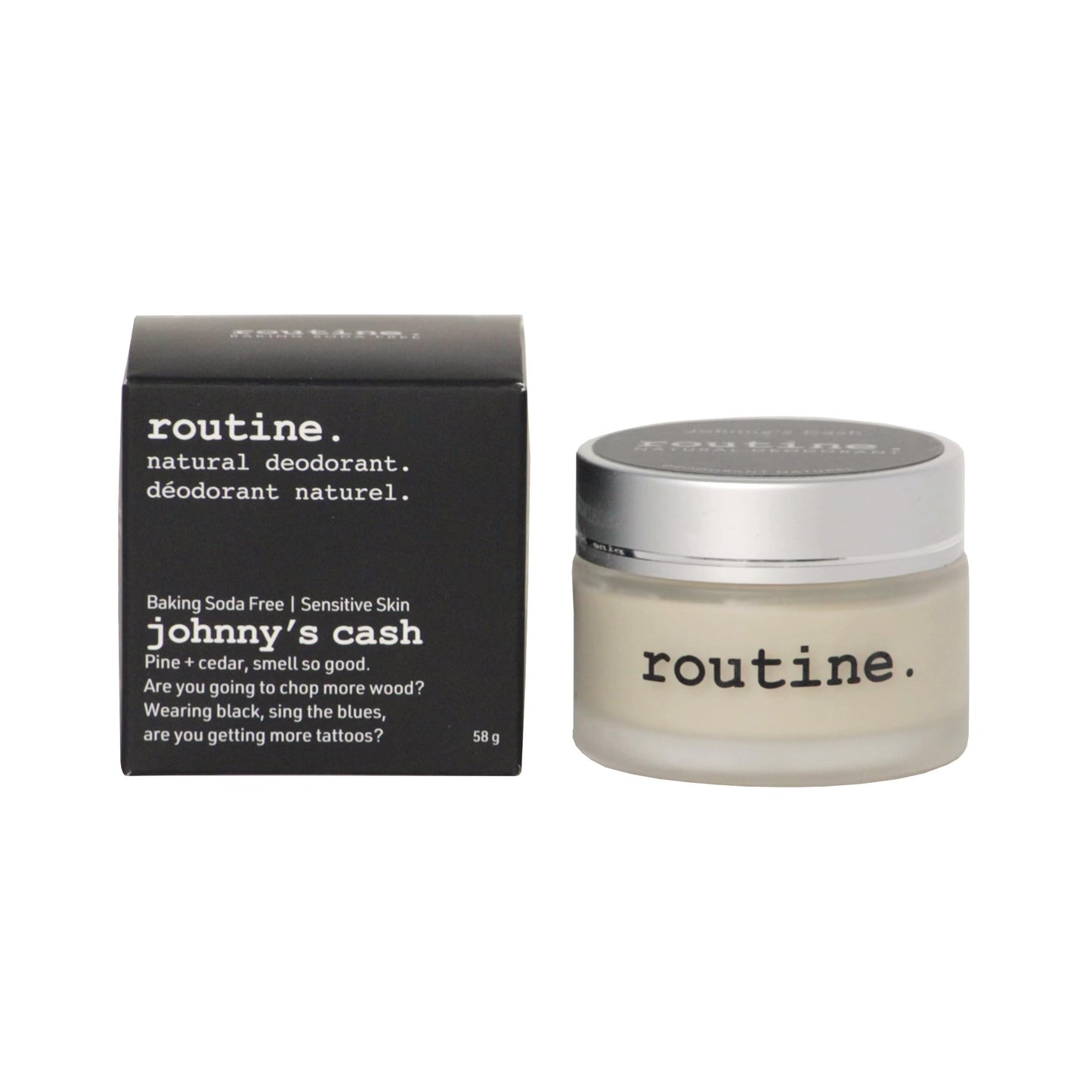 Routine. Natural and Aluminum Free Deodorant (2 Fluid Oz.) for Women and Men - Johnny's Cash No Baking Soda - Cedarwood, Pine, Bergamot & Patchouli Beauty and Personal Care Routine