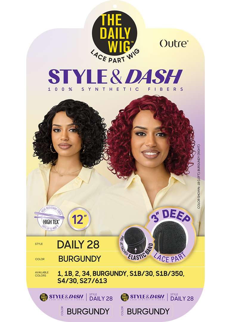 Outre The Daily Wig - Lace Part Wig - Style & Dash - Daily 28 (DARK BROWN 2)