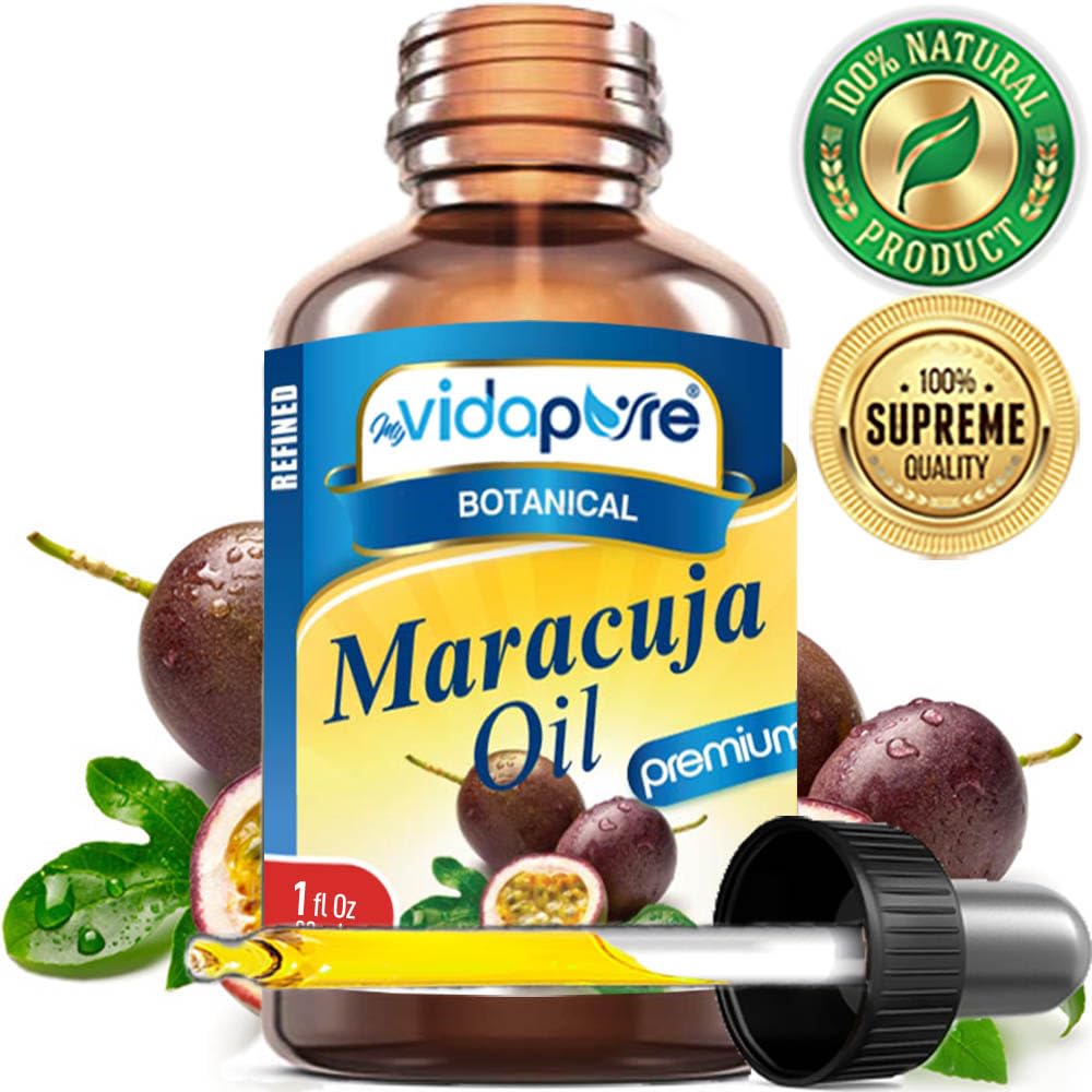 MYVIDAPURE MARACUJA OIL Passion Fruit WILD GROWTH. 100% PURE for Skin, Face, Hair, Lip and Nail Care. (1 Fl Oz) Beauty & Personal Care MYVIDAPURE