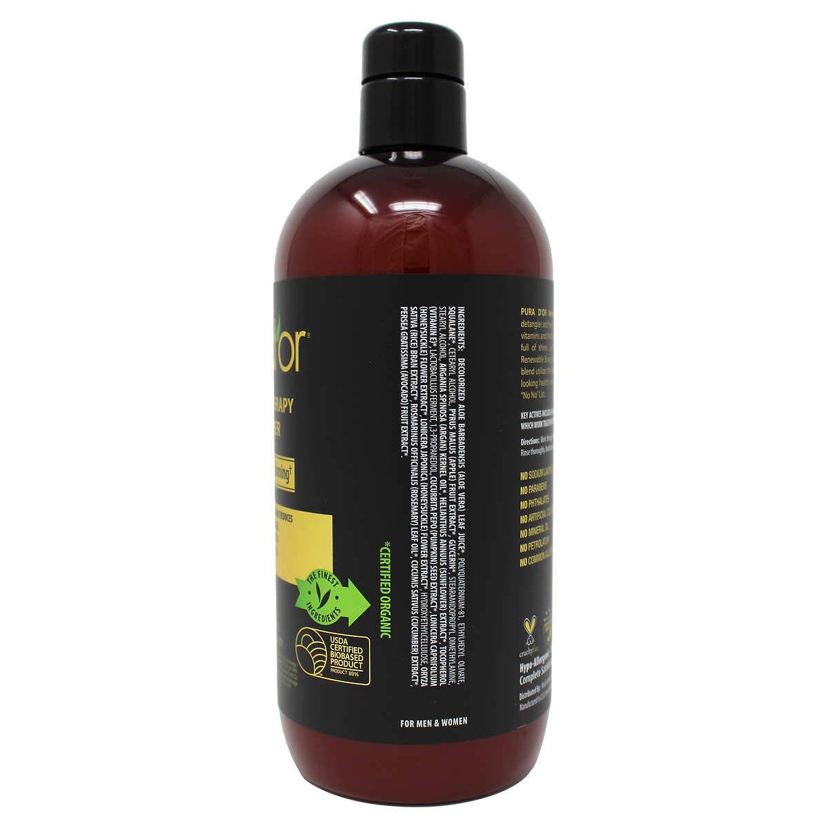 PURA D'OR Advanced Therapy System Clinically Proven to Reduce Hair Thinning - Paraben Free, Argan Oil Scent - Shampoo and Conditioner Set for Fine Beauty & Personal Care PURA D'OR