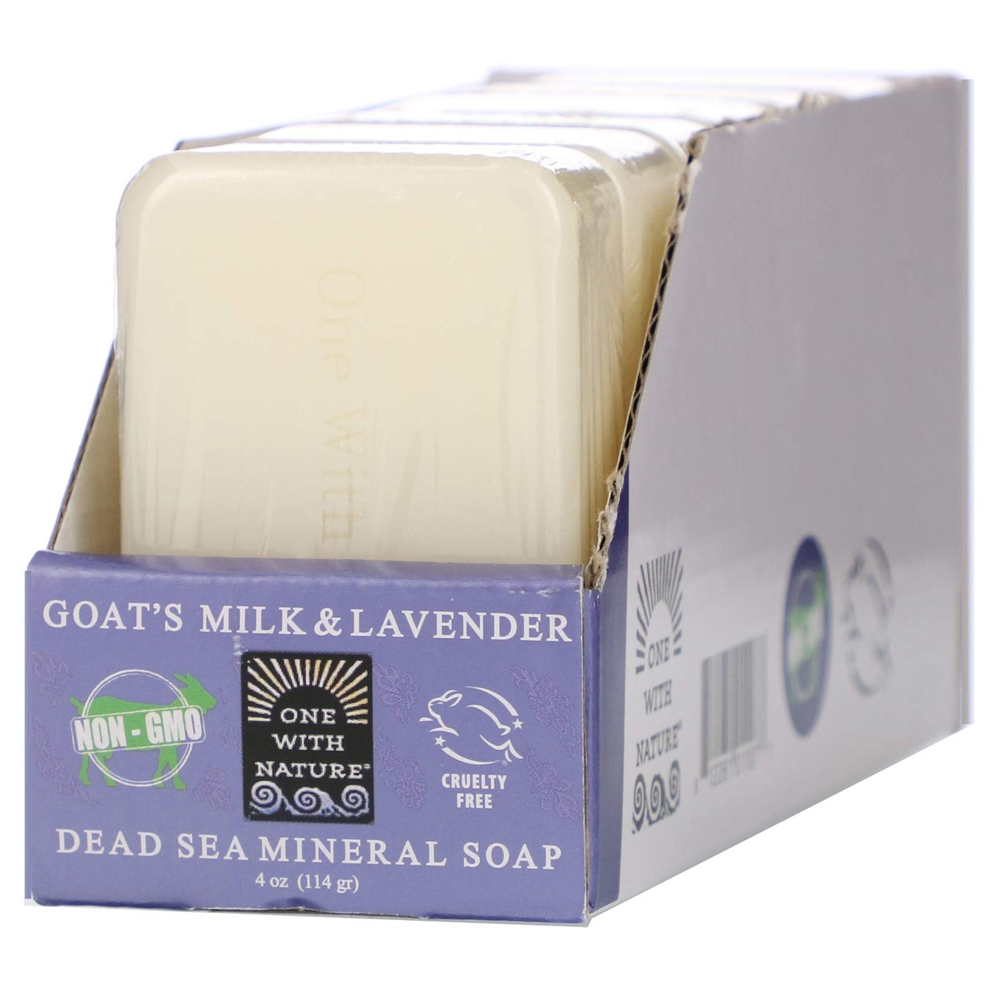 One With Nature Dead Sea Mineral Soap, Goat's Milk & Lavender, 6 Bars, 4 oz (114 g) Each Beauty & Personal Care One With Nature