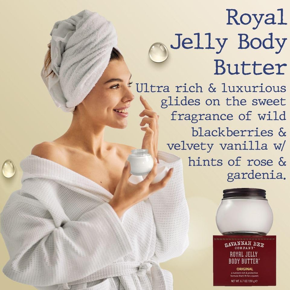 Savannah Bee Company Royal Jelly Body Butter - Deep Hydrating Body Butter - Original Beauty & Personal Care Savannah Bee Company