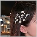 Yheakne Crystal Rhinestone Bling Hair Accessories: Decorative Star Barrette, Hair Pin, and Headpiece for Women and Girls (Silver) Beauty & Personal Care Yheakne