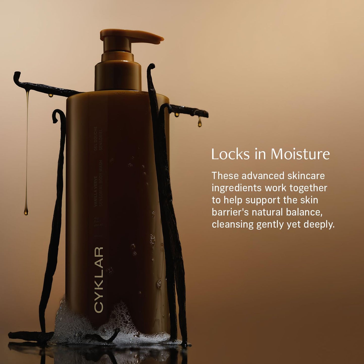 CYKLAR Sensorial Body Wash. Vanilla Verve Hydrating Cleanser with Moisture Locking Multi-Oil Complex, Sodium PCA and Glycerin. Nourishing Shower Gel Beauty and Personal Care CYKLAR