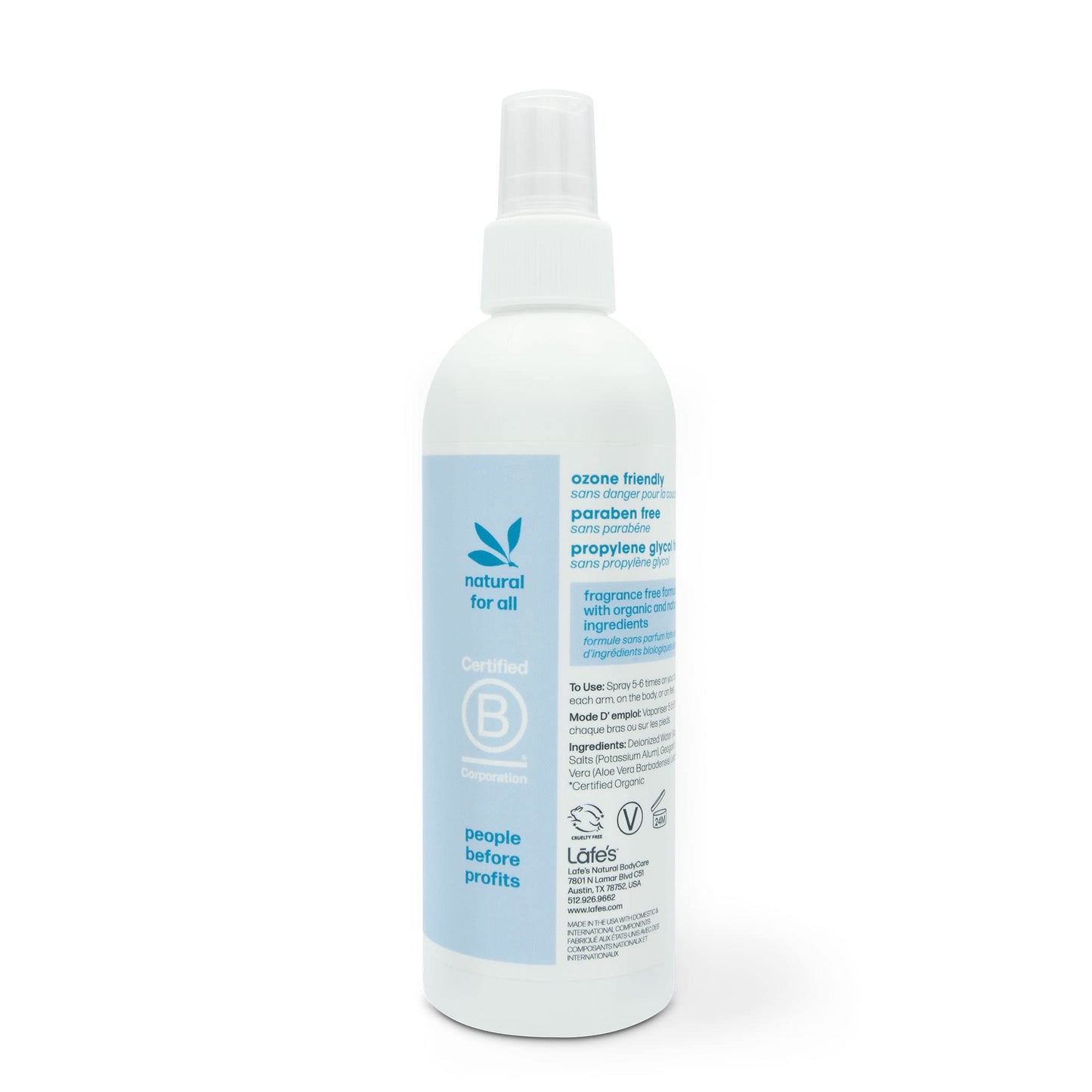 Lafe's Natural Deodorant - 8oz Aluminum Free Natural Deodorant Spray for Women & Men - Paraben Free & Baking Soda Free with 24-Hour Protection Beauty and Personal Care Lafe's