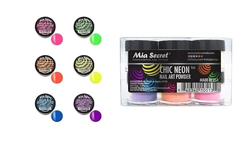 Mia Secret Acrylic Powder - Chic NEON 6 pcs Acrylic New Collection! Beauty & Personal Care Mia Secret