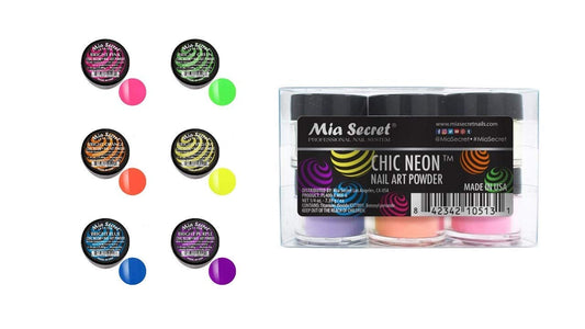 Mia Secret Acrylic Powder - Chic NEON 6 pcs Acrylic New Collection! Beauty & Personal Care Mia Secret