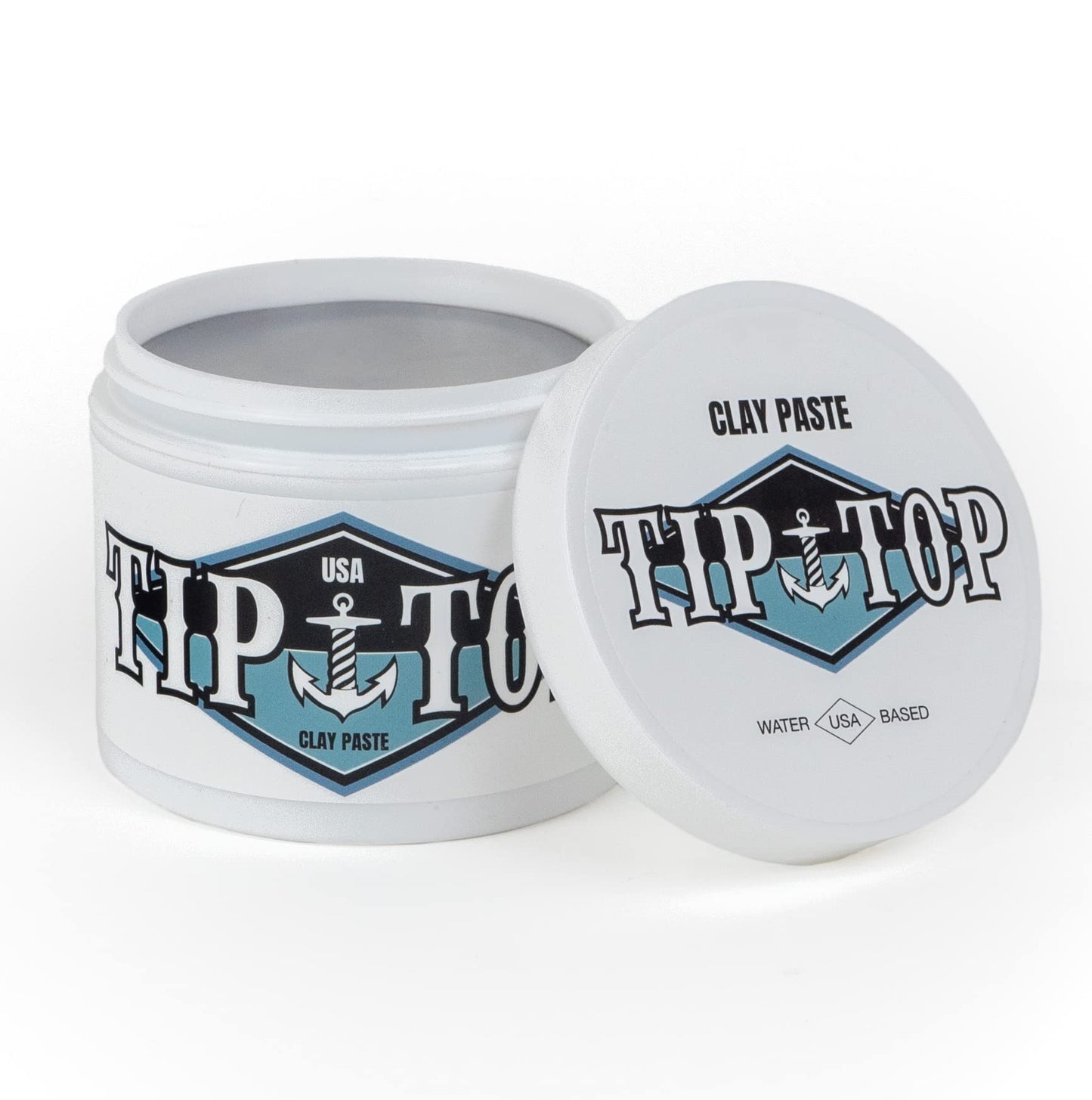 Tip Top Ocean Breeze Clay Paste - Volumizing Medium Hold, Natural Finish - Water Based Clay Pomade, Create Thicker Fuller Hair 4.25oz Beauty & Personal Care Tip Top Pomade