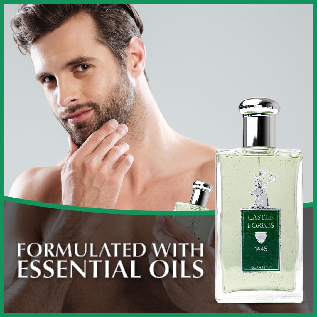 Castle Forbes 1445 Fragrance for Men, 100ml | Light & Timeless Cologne Scent w/Essential Oils | Distinctly British, Paraben-Free, Cruelty-Free Beauty & Personal Care Castle Forbes