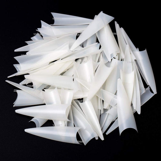 YIMART 600pcs Acrylic Medium Long Stiletto Nail Tips Easy Coffin Nails Sharp False Nail Art Tips For Nails Salon (Skin color) Beauty & Personal Care Yimart